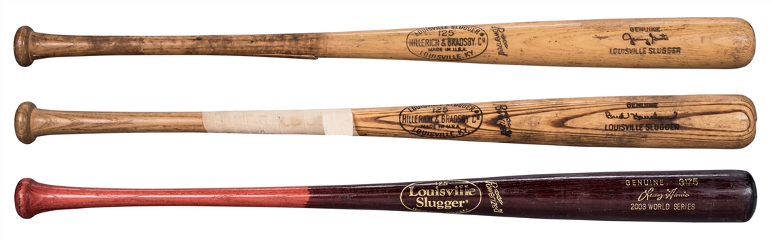 Lot of (3) 1970s-2000s New York Mets Game Used/Issued Bats - Lenny Harris, 1969-72 Jerry Grote & 1973-75 Bud Harrelson (PSA/DNA GU 8.5)